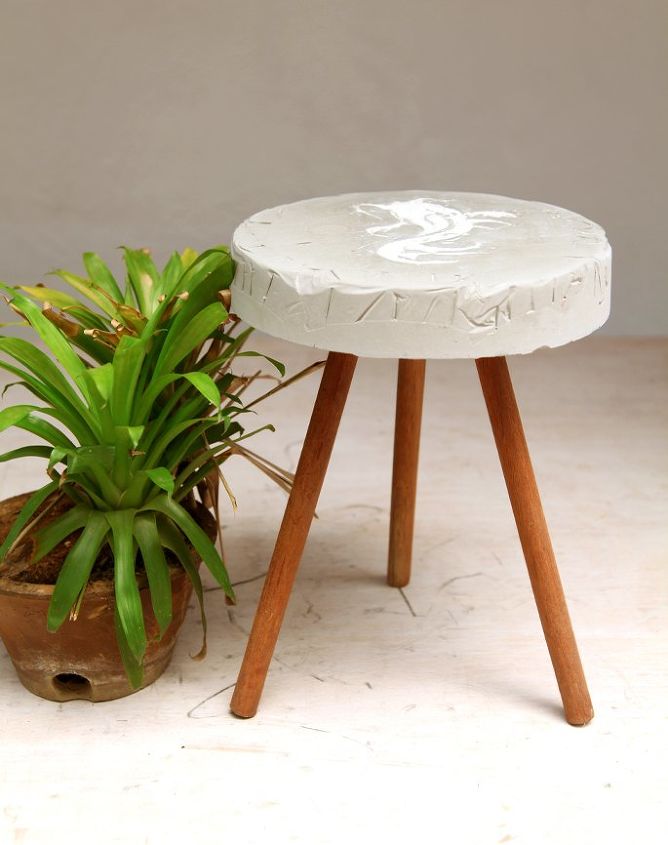 diy remix koi fish 5 bucket stool, concrete masonry, diy, how to, outdoor furniture