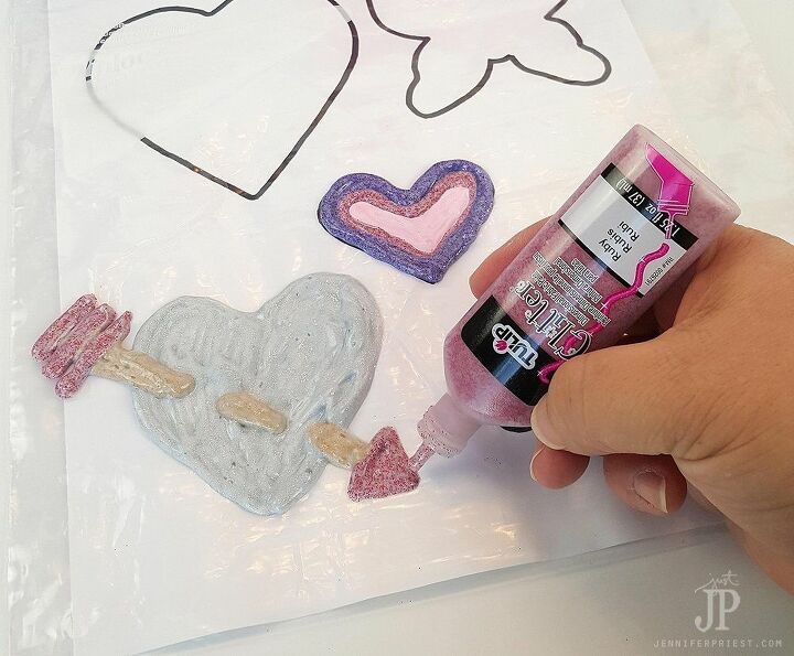 diy valentine s day window clings with puffy paint
