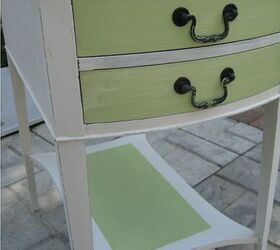 an end table green with envy, painted furniture