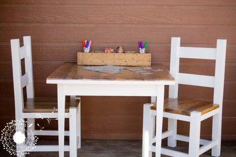 miniature farmhouse table makeover, painted furniture, rustic furniture
