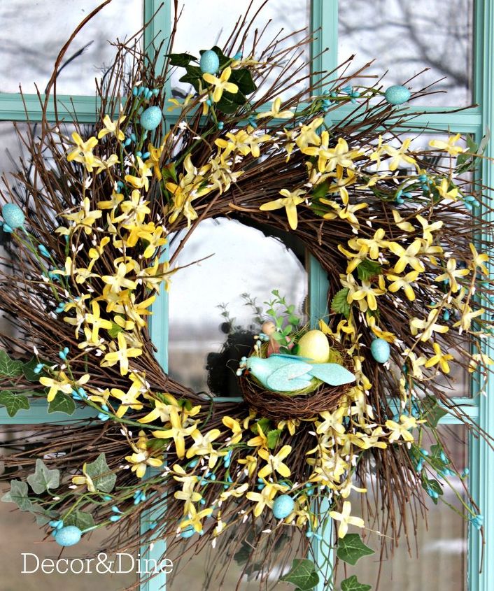 easter spring wreath, crafts, easter decorations, seasonal holiday decor, wreaths