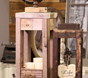 easy outdoor decor make wood lanterns with scrap wood, diy, how to, outdoor furniture, woodworking projects
