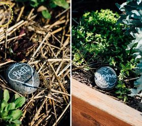 easy rock garden labels, crafts, gardening
