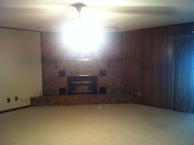 the 2 hour and 20 fireplace makeover, fireplaces mantels, painting, Can you say DUNGEON
