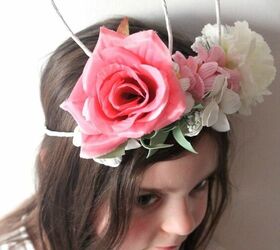 diy bunny ears floral crown, crafts, easter decorations, flowers, seasonal holiday decor