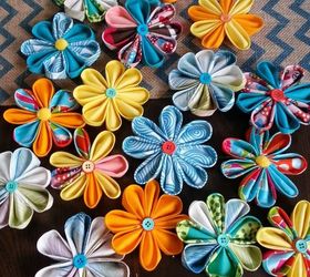 fabric flower garland, crafts, seasonal holiday decor