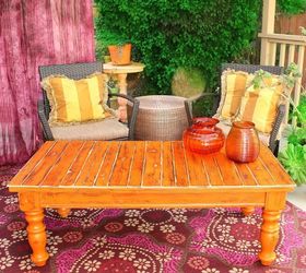 70 s coffee table makeover, chalk paint, outdoor living, painted furniture