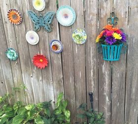 glass or plastic plate flowers, crafts, gardening, outdoor living, repurposing upcycling