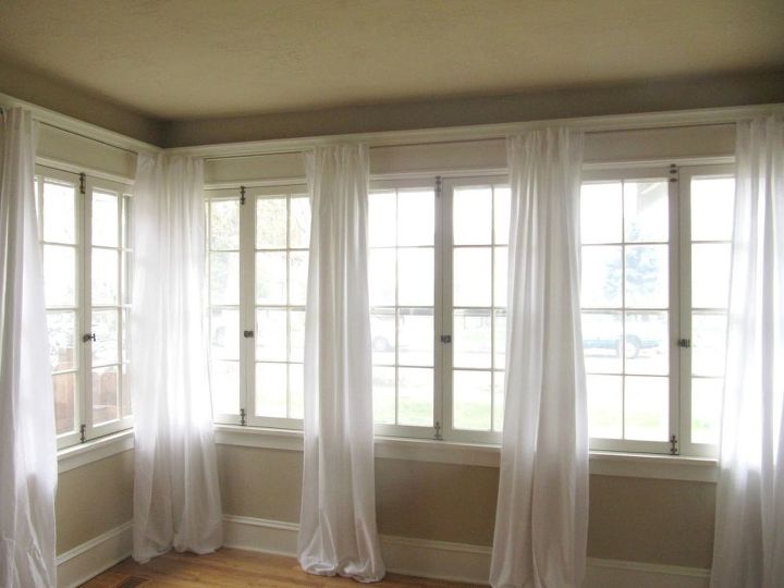 15 trucos de diseo para conseguir unas cortinas dignas de pinterest, Convierte s banas de 5 d lares en cortinas largas y onduladas