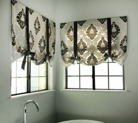 15 designer tricks to get pinterest worthy curtains, Create these cute no sew tie up shades