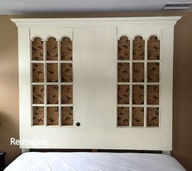 repurposed doors into a king size headoard, bedroom ideas, diy, doors, repurposing upcycling, woodworking projects