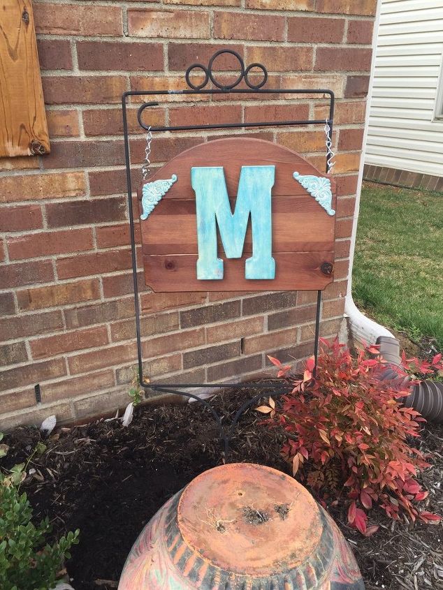 easy monogram yard plaque hometalk
