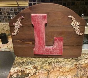 easy monogram yard plaque, crafts, how to, woodworking projects