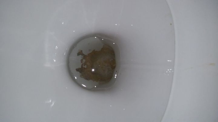 q the bottom of my toilet looks grey how do i get rid of it, bathroom ideas, cleaning tips, house cleaning