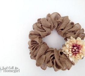 s 31 gorgeous spring wreaths that will make your neighbors smile, crafts, seasonal holiday decor, wreaths, Bunch together folds of burlap