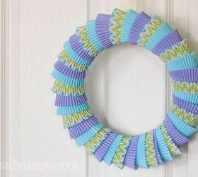 s 31 gorgeous spring wreaths that will make your neighbors smile, crafts, seasonal holiday decor, wreaths, Wrap cupcake liners around a wreath ring