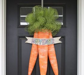 s 31 gorgeous spring wreaths that will make your neighbors smile, crafts, seasonal holiday decor, wreaths, Carve foam core into a carrot bunch