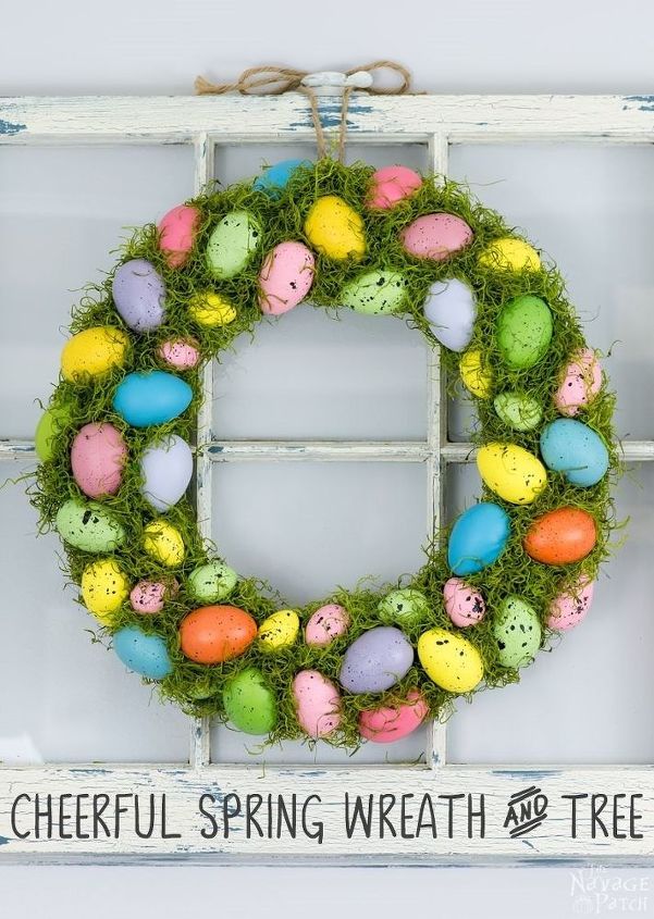 s 31 gorgeous spring wreaths that will make your neighbors smile, crafts, seasonal holiday decor, wreaths, Fill a wreath with colorful eggs