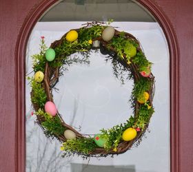 s 31 gorgeous spring wreaths that will make your neighbors smile, crafts, seasonal holiday decor, wreaths, Create a nest with faux stems and eggs