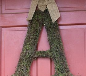 s 31 gorgeous spring wreaths that will make your neighbors smile, crafts, seasonal holiday decor, wreaths, Make a mossy monogram