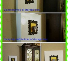 scrapbook storage box turned wall art, crafts, repurposing upcycling, wall decor