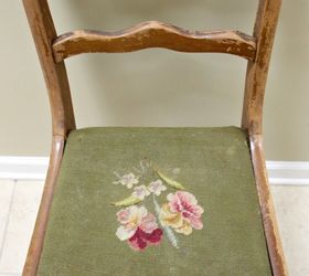 how to give a vintage chair new life, chalk paint, how to, painted furniture, reupholster