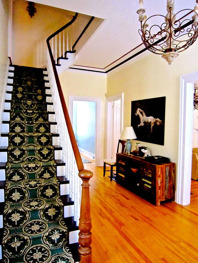 how to create a custom stairway runner look for less, home maintenance repairs, how to, stairs, reupholster