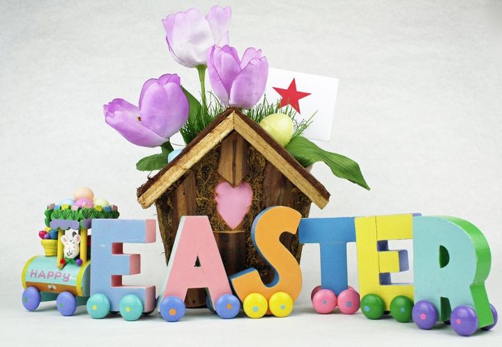 make easter baskets with real grass, crafts, easter decorations, seasonal holiday decor, Decorated and ready to give