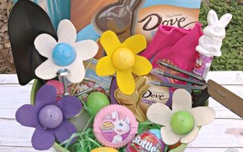 Easter Egg Flowers - Candy Filled + Easter Basket for the Gardener