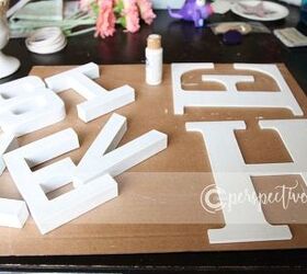 foam core fabric letters and paint easter art, crafts, easter decorations, seasonal holiday decor