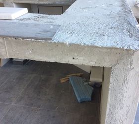 q making a concrete countertop, concrete masonry, countertops, Outdoor workspace