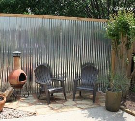 15 privacy fences that will turn your yard into a secluded oasis, Make an outdoor accent wall from tin