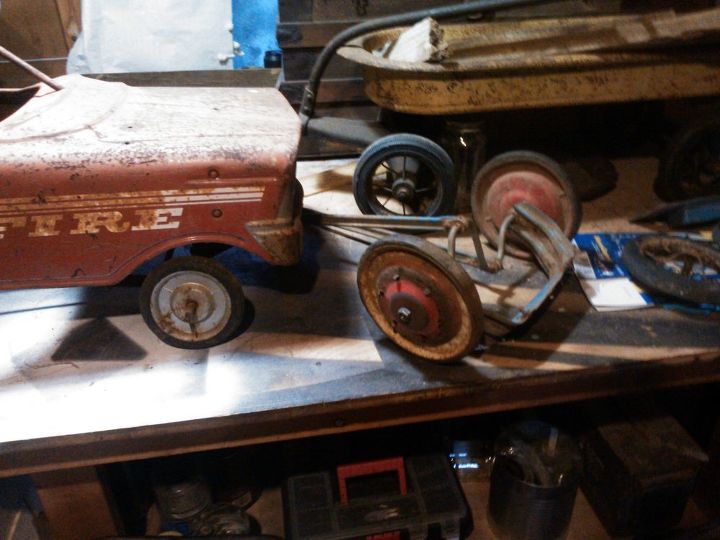 new life for vintage murray tee bird pedal car, container gardening, gardening, outdoor living, repurposing upcycling