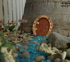 horseshoe fairy door, crafts, gardening, outdoor living