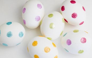 Glitter Dotted Easter Eggs