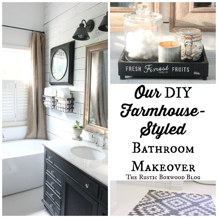 our diy farmhouse styled master bathroom renovation, bathroom ideas, home improvement, rustic furniture