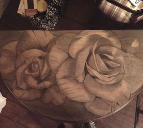 she uses stain to refresh a furniture piece into a piece of art, crafts, painted furniture, shabby chic