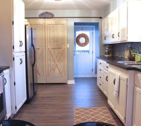 30 easy sliding barn door hardware, diy, doors, kitchen design, rustic furniture