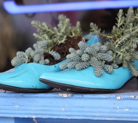 s these are the hottest diy spring trends of 2016, crafts, seasonal holiday decor, Stop tossing old shoes put them outside