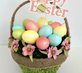 s these are the hottest diy spring trends of 2016, crafts, seasonal holiday decor, Take Easter baskets to a new level with moss