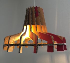 what to do with used cardboard, crafts, lighting, repurposing upcycling