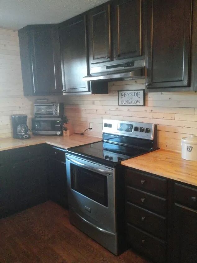 backsplash kitchen tile without shiplap hometalk replacing aren ways incredible diy transform gorgeous beachside cabinets splash plank start wood pine