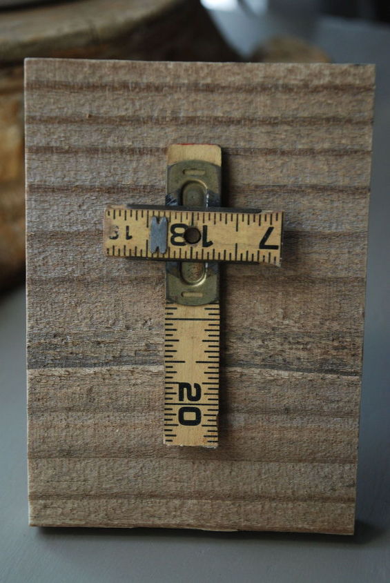 antique tape measure cross plaque, crafts, easter decorations, how to, repurposing upcycling, seasonal holiday decor