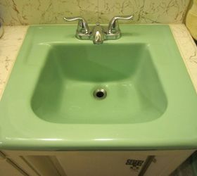 how to fix a hole in vintage porcelain sink, 1 Vintage 60 s porcelain sink