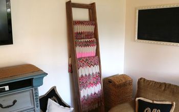 HOW-TO Make a Blanket Ladder Using Wood I Got From a Bed.