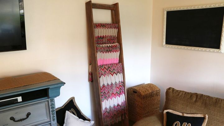 how to make a blanket ladder using wood i got from a bed, bedroom ideas, diy, how to, organizing, repurposing upcycling, woodworking projects