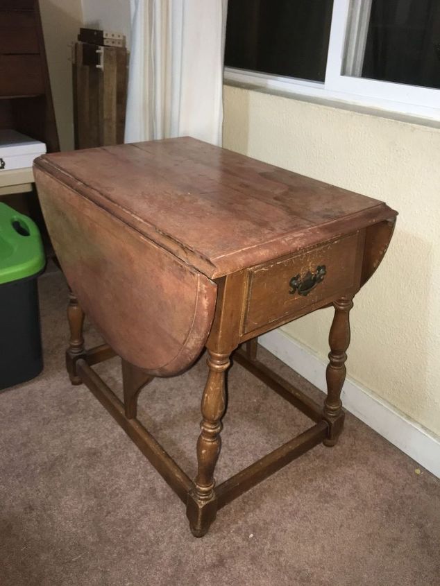 vintage table has a new look, painted furniture, Found at Goodwill think I paid 16 for it