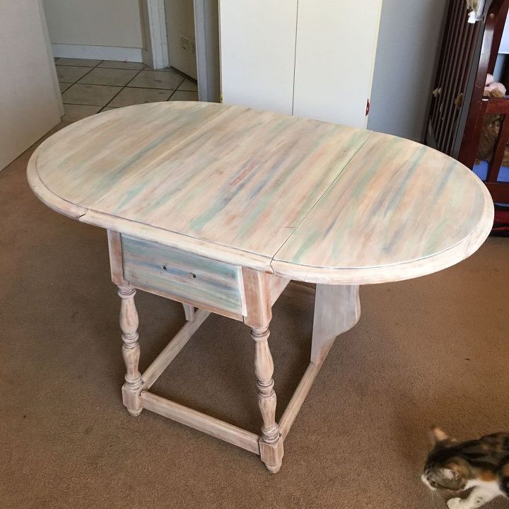 vintage table has a new look, painted furniture