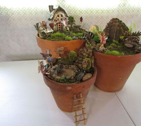 three tier fairy garden, crafts, gardening