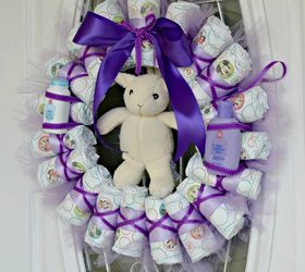 diy diaper wreath tutorial, crafts, repurposing upcycling, wreaths